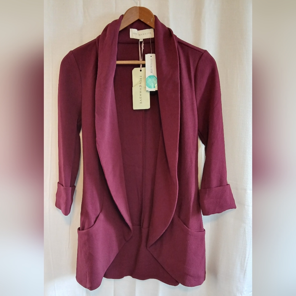 Open Faced Blazer with Shawl Collar
